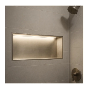 Hornacina para baño horizontal níquel con luz led Oceanic HOR005/NQ