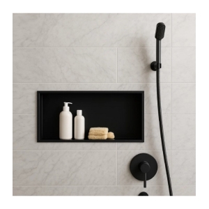 Hornacina para baño rectangular Negra Pacific HOR002/NG