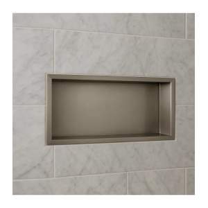 Hornacina para baño rectangular Níquel Pacific HOR002/NQ
