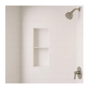Hornacina para baño vertical con dos estantes Blanca Artic HOR003/BL