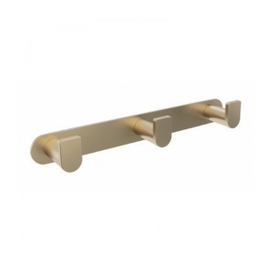 Percha triple oro cepillado Practic CAP003-02/OC