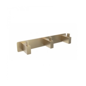 Percha triple oro cepillado Technic CAT002-02/OC