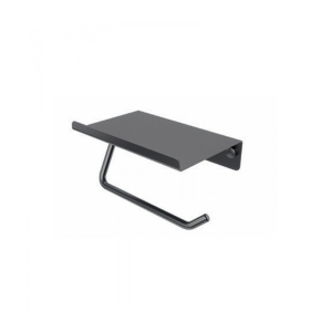 Portarrollos con repisa black gun metal Essential CAE001-09/BGM