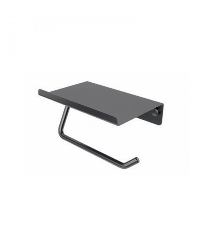 portarrollos-con-repisa-black-gun-metal-essential.jpg Portarrollos con repisa black gun metal Essential CAE001-09/BGM