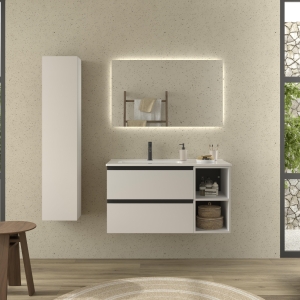 SALGAR BEQUIA METAL Mueble de baño suspendido 100+ Lavabo Constanza