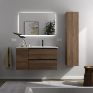 SALGAR BEQUIA METAL Mueble de baño suspendido 100+puerta Lavabo Constanza