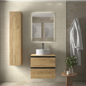 SALGAR BEQUIA METAL Mueble de baño suspendido 60-70-80-100 Lavabo opcional. - Imagen 2