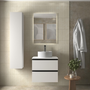 SALGAR BEQUIA METAL Mueble de baño suspendido 60-70-80-100 Lavabo Lisboa - Imagen 3