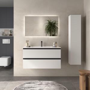 SALGAR BEQUIA METAL 2C Mueble de baño suspendido 60-70-80-100 Lavabo Constanza - Imagen 4