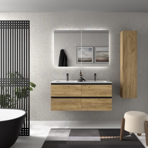 SALGAR BEQUIA METAL Mueble de baño suspendido 120 Lavabo Constanza. - Imagen 2