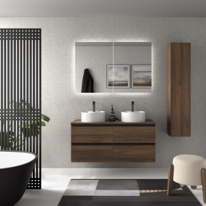 SALGAR BEQUIA METAL Mueble de baño suspendido 120 Lavabos opcionales. - Imagen 2