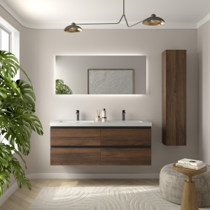 SALGAR BEQUIA METAL Mueble de baño suspendido 140 Lavabo Toscana. - Imagen 2