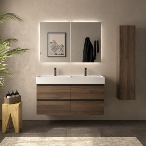 SALGAR BEQUIA METAL Mueble de baño suspendido 120 Lavabo Veneto - Imagen 3