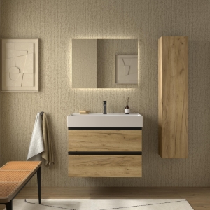 SALGAR BEQUIA METAL Mueble de baño suspendido 80-100 Lavabo Veneto