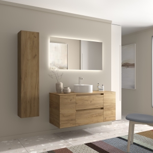 SALGAR BEQUIA Mueble de baño suspendido 120+ puerta Lavabo Lisboa. - Imagen 5