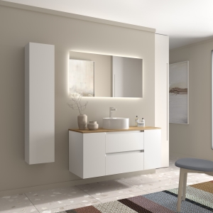 SALGAR BEQUIA Mueble de baño suspendido 120+ puerta Lavabo Lisboa. - Imagen 6