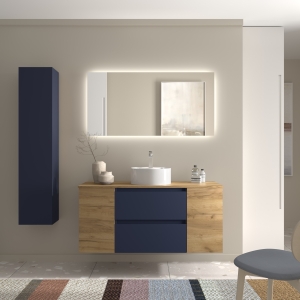 SALGAR BEQUIA Mueble de baño suspendido 120+ puerta Lavabo Lisboa. - Imagen 8