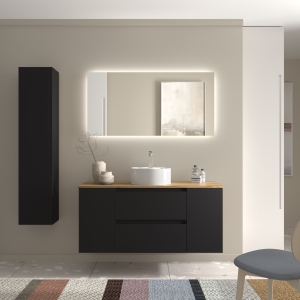 SALGAR BEQUIA Mueble de baño suspendido 120+ puerta Lavabo Lisboa. - Imagen 10