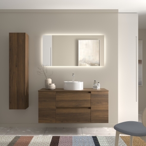 SALGAR BEQUIA Mueble de baño suspendido 120+ puerta Lavabo Lisboa. - Imagen 12