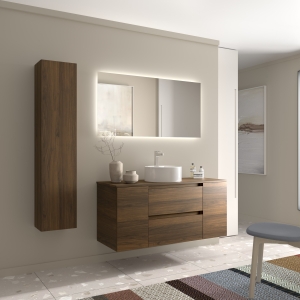SALGAR BEQUIA Mueble de baño suspendido 120+ puerta Lavabo Lisboa. - Imagen 11