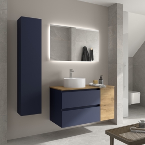 SALGAR BEQUIA Mueble de baño suspendido 100+ puerta Lavabo Lisboa. - Imagen 13
