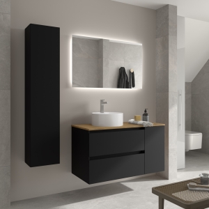 SALGAR BEQUIA Mueble de baño suspendido 100+ puerta Lavabo Lisboa. - Imagen 11
