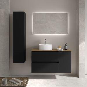 SALGAR BEQUIA Mueble de baño suspendido 100+ puerta Lavabo Lisboa. - Imagen 10
