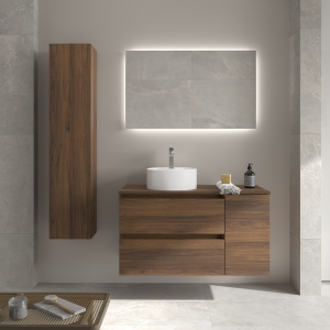 SALGAR BEQUIA Mueble de baño suspendido 100+ puerta Lavabo Lisboa. - Imagen 8