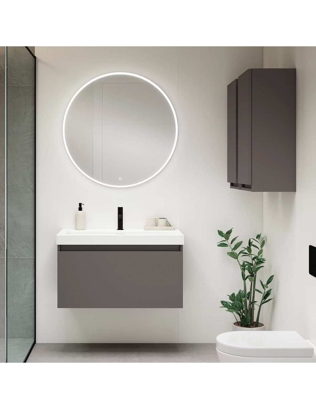 mueble-bano-box-de-1-cajon-de-60-100-de-visobath-h-40 Mueble de baño suspendido Box 1C de 40 de Visobath