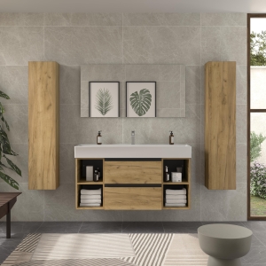 SALGAR BEQUIA METAL Mueble de baño suspendido 120+ Lavabo Veneto - Imagen 3
