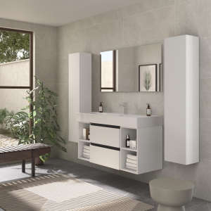 SALGAR BEQUIA METAL Mueble de baño suspendido 120+ Lavabo Veneto - Imagen 2