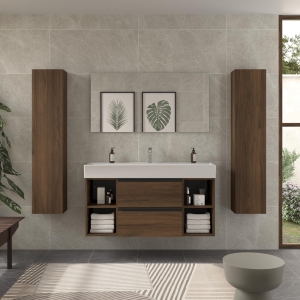 SALGAR BEQUIA METAL Mueble de baño suspendido 120+ Lavabo Veneto - Imagen 4