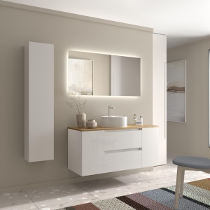 SALGAR BEQUIA Mueble de baño suspendido 120+ puerta Lavabo Lisboa. - Imagen 13