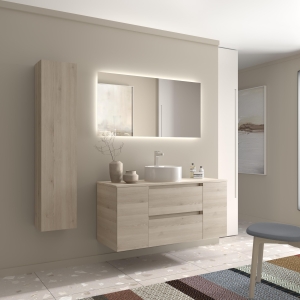 SALGAR BEQUIA Mueble de baño suspendido 120+ puerta Lavabo Lisboa. - Imagen 3