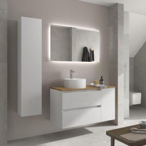 SALGAR BEQUIA Mueble de baño suspendido 100+ puerta Lavabo Lisboa. - Imagen 7