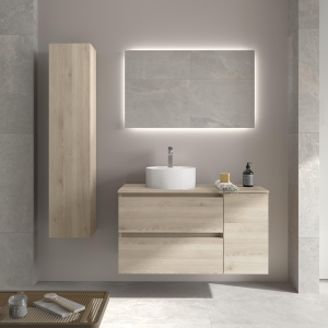 SALGAR BEQUIA Mueble de baño suspendido 100+ puerta Lavabo Lisboa. - Imagen 4