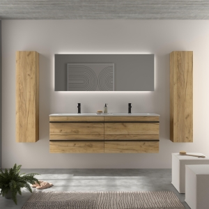 SALGAR BORN Mueble de baño suspendido 160 Lavabo Vilna Mineral Solid.