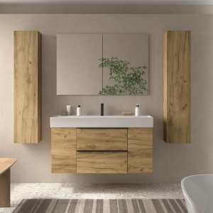 SALGAR NABUA Mueble de baño suspendido 120 + puerta Lavabo Veneto