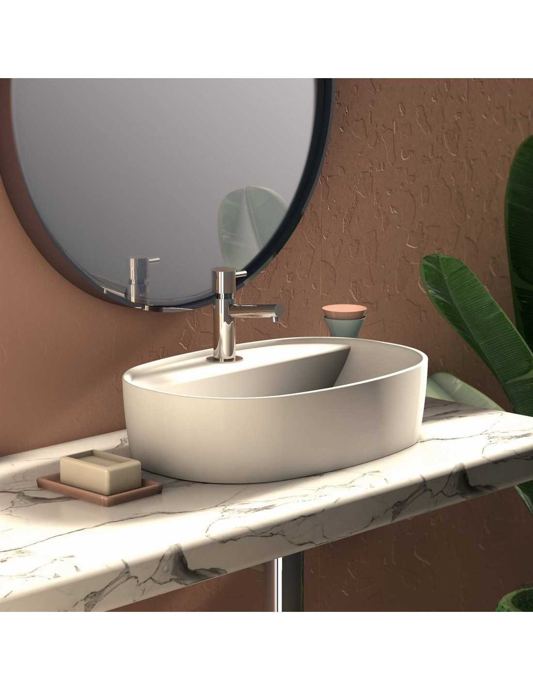 lavabo-ceramica-furnas-50x38-cm Lavabo Cerámica Furnas Blanco Brillo Sin Rebosadero 50×38 cm