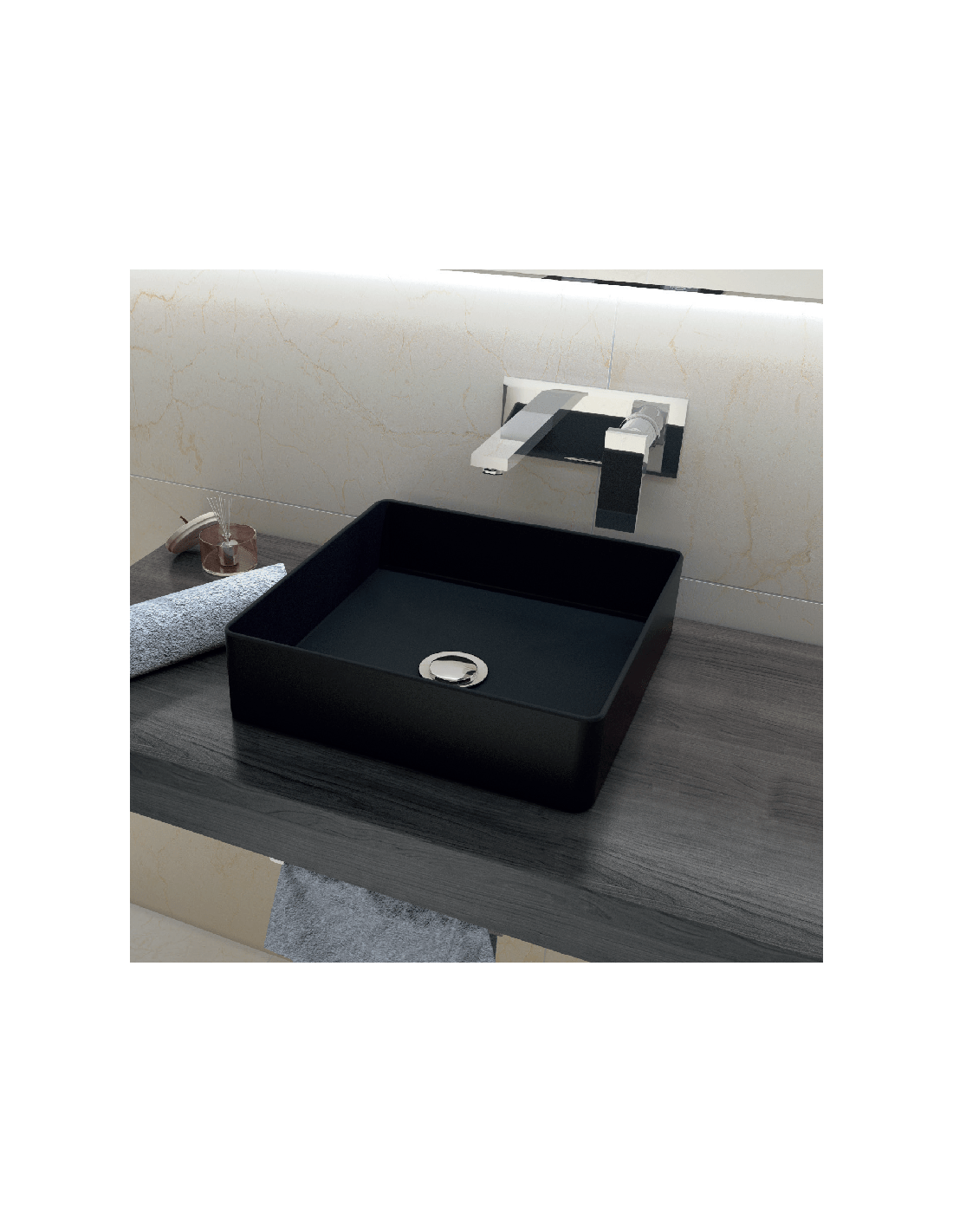 lavabo-de-ceramica-sobre-encimera-satet-negro-mate-sin-rebosadero-365-x-365-cm Lavabo de cerámica sobre encimera Satet Negro Mate Sin Rebosadero 36.5 x 36.5 cm