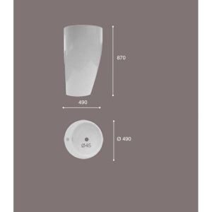 Lavabo Pedestal de Ceramica PIETRO - Imagen 2