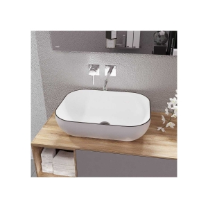 Lavabo Porcelana Beira Blanco Brillo Sin Rebosadero 51×40.5 cm