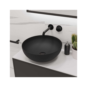 Lavabo sobre encimera 40ø Negro Mate Bol ArtandBath