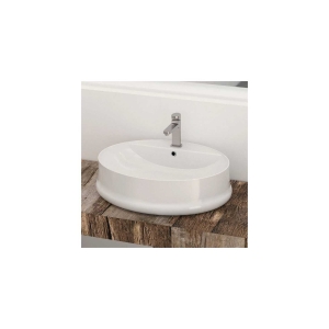Lavabo Porcelana Tormes Blanco Brillo Con Rebosadero 56×44 cm