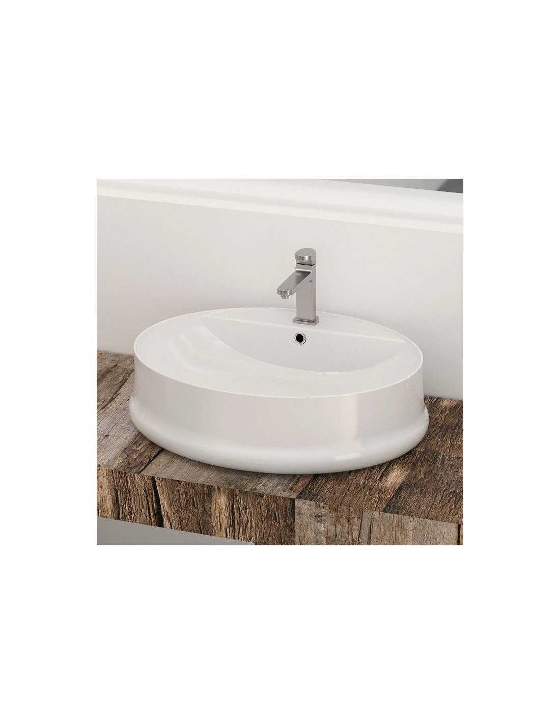 lavabo-porcelana-tormes-blanco-brillo-con-rebosadero-56x44-cm Lavabo Porcelana Tormes Blanco Brillo Con Rebosadero 56×44 cm