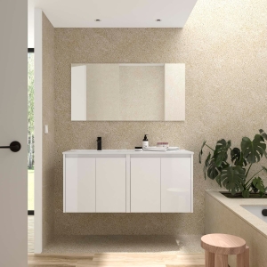 Mueble baño suspendido Noja 4P de Salgar 120 Lavabo Desplazado - Imagen 6