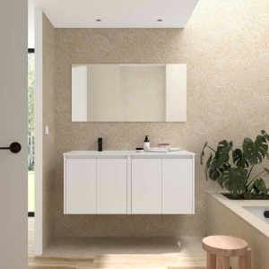 Mueble baño suspendido Noja 4P de Salgar 120 Lavabo Desplazado - Imagen 3