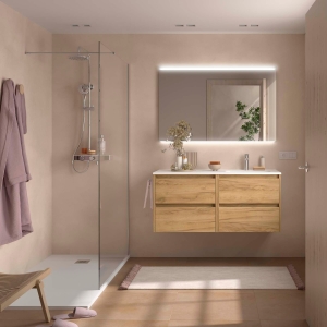 Mueble baño suspendido Noja 4C de Salgar 120 lavabo desplazado - Imagen 6