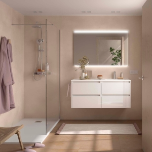 Mueble baño suspendido Noja 4C de Salgar 120 lavabo desplazado - Imagen 2