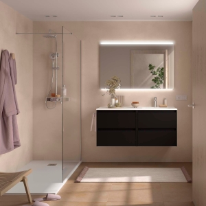 Mueble baño suspendido Noja 4C de Salgar 120 lavabo desplazado - Imagen 5